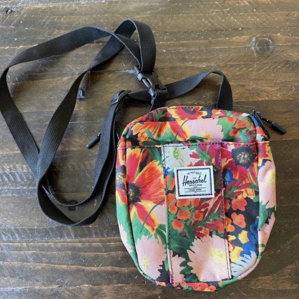 Herschel Andy Warhol Multicolor Crossbody Bag, Adjustable Strap, Art Theme